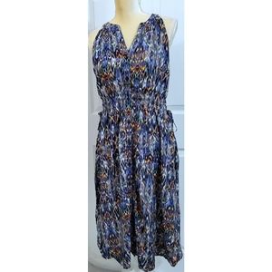 Abstract print sleeveless maxi dress